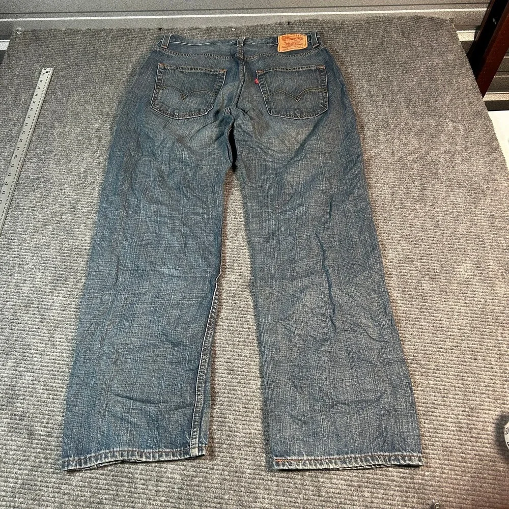 Levi's 569 Loose Straight Jeans Mens 33x34 Blue Excellent Baggy Denim